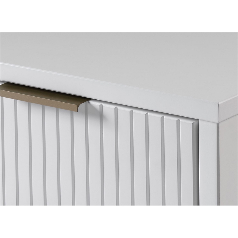 Manhattan Comfort Granville Tall & Narrow Engineered Wood Dresser in White