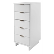 Manhattan Comfort Granville Tall & Narrow Engineered Wood Dresser in White