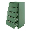 Manhattan Comfort Granville Tall & Narrow Engineered Wood Dresser in Sage Green