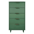 Manhattan Comfort Granville Tall & Narrow Engineered Wood Dresser in Sage Green