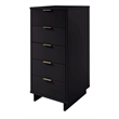Manhattan Comfort Granville Tall & Narrow Engineered Wood Dresser in Black