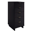 Manhattan Comfort Granville Tall & Narrow Engineered Wood Dresser in Black