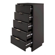 Manhattan Comfort Granville Tall & Narrow Engineered Wood Dresser in Dark Gray