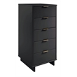 Manhattan Comfort Granville Tall & Narrow Engineered Wood Dresser in Dark Gray