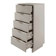 Manhattan Comfort Granville Tall & Narrow Engineered Wood Dresser in Light Gray