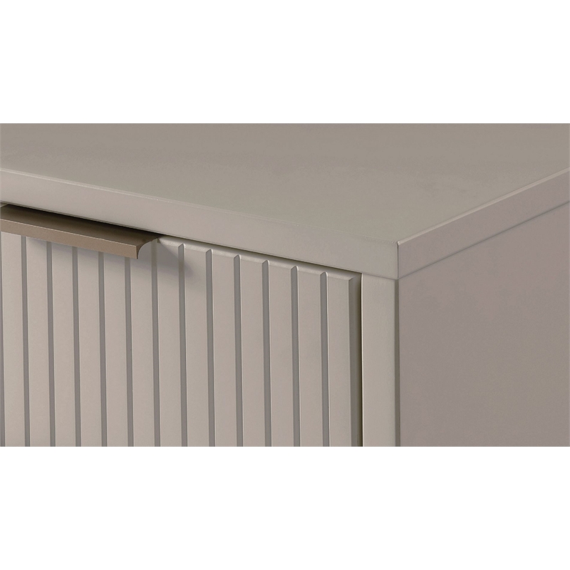 Manhattan Comfort Granville Tall & Narrow Engineered Wood Dresser in Light Gray