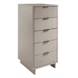 Manhattan Comfort Granville Tall & Narrow Engineered Wood Dresser in Light Gray