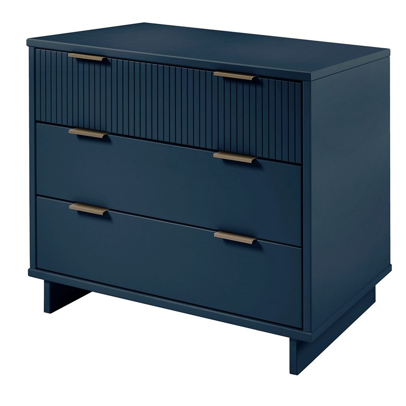 Manhattan Comfort Granville Standard Engineered Wood Dresser in Midnight Blue