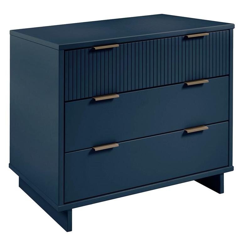 Manhattan Comfort Granville Standard Engineered Wood Dresser in Midnight Blue
