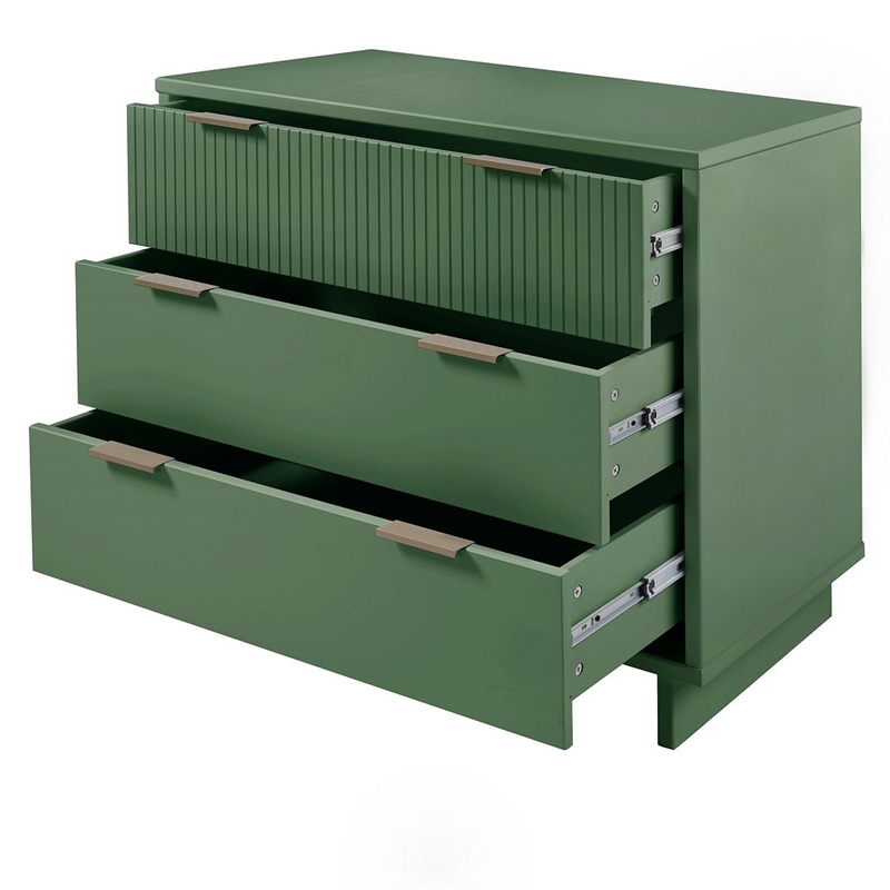 Manhattan Comfort Granville Standard Engineered Wood Dresser in Sage Green