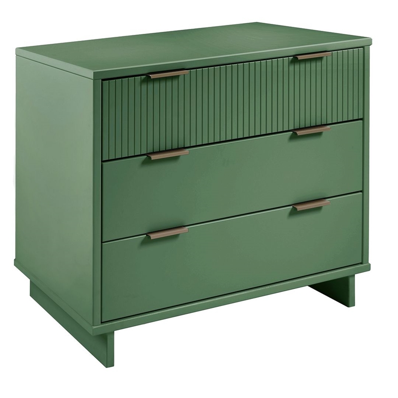 Manhattan Comfort Granville Standard Engineered Wood Dresser in Sage Green