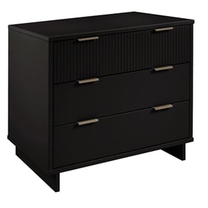 Manhattan Comfort Granville Standard Engineered Wood Dresser in Black