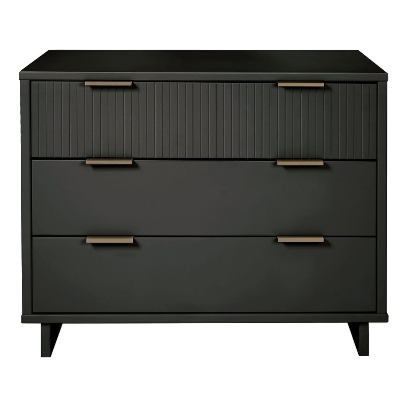 Manhattan Comfort Granville Standard Engineered Wood Dresser in Dark Gray