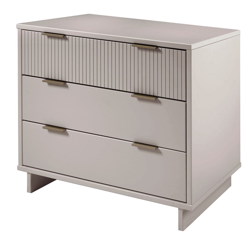 Manhattan Comfort Granville Standard Engineered Wood Dresser in Light Gray