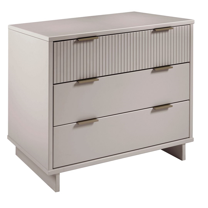 Manhattan Comfort Granville Standard Engineered Wood Dresser in Light Gray