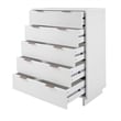 Manhattan Comfort Granville Tall Engineered Wood Dresser in White
