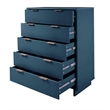 Manhattan Comfort Granville Tall Engineered Wood Dresser in Midnight Blue