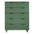 Manhattan Comfort Granville Tall Engineered Wood Dresser in Sage Green
