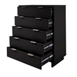 Manhattan Comfort Granville Tall Engineered Wood Dresser in Black