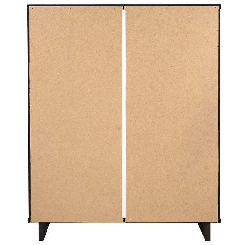 Manhattan Comfort Granville Tall Engineered Wood Dresser in Black