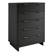 Manhattan Comfort Granville Tall Engineered Wood Dresser in Dark Gray