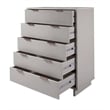 Manhattan Comfort Granville Tall Engineered Wood Dresser in Light Gray