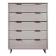 Manhattan Comfort Granville Tall Engineered Wood Dresser in Light Gray