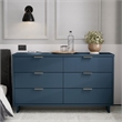 Manhattan Comfort Granville Engineered Wood Double Dresser in Midnight Blue