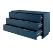 Manhattan Comfort Granville Engineered Wood Double Dresser in Midnight Blue