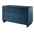 Manhattan Comfort Granville Engineered Wood Double Dresser in Midnight Blue