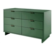 Manhattan Comfort Granville Engineered Wood Double Dresser in Sage Green