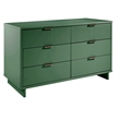 Manhattan Comfort Granville Engineered Wood Double Dresser in Sage Green