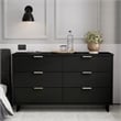 Manhattan Comfort Granville Engineered Wood Double Dresser in Black