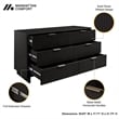 Manhattan Comfort Granville Engineered Wood Double Dresser in Black