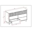 Manhattan Comfort Granville Engineered Wood Double Dresser in Black