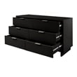 Manhattan Comfort Granville Engineered Wood Double Dresser in Black