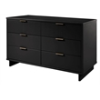 Manhattan Comfort Granville Engineered Wood Double Dresser in Black