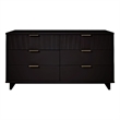 Manhattan Comfort Granville Engineered Wood Double Dresser in Black