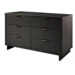 Manhattan Comfort Granville Engineered Wood Double Dresser in Dark Gray