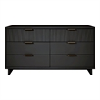 Manhattan Comfort Granville Engineered Wood Double Dresser in Dark Gray