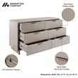 Manhattan Comfort Granville Engineered Wood Double Dresser in Light Gray