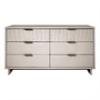 Manhattan Comfort Granville Engineered Wood Double Dresser in Light Gray