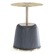 Manhattan Comfort Anderson End Table 1.0 with Steel Frame in Gray