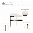 Manhattan Comfort Lia Dining Armchair with Metal Frame in Cream