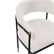 Manhattan Comfort Lia Dining Armchair with Metal Frame in Cream