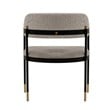 Manhattan Comfort Lia Dining Armchair with Metal Frame in Stone