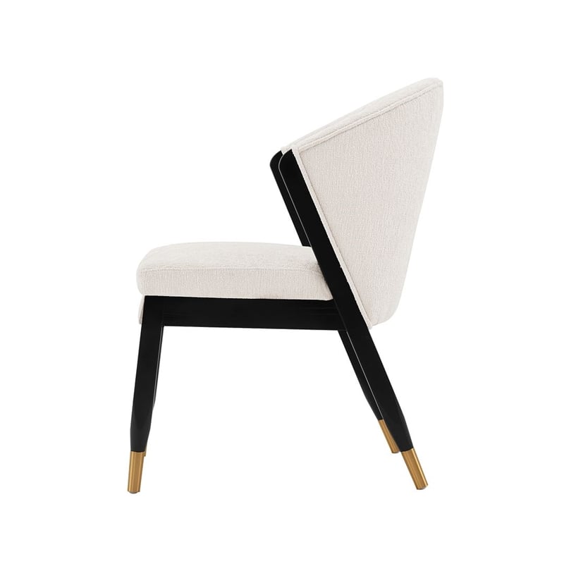 Manhattan Comfort Ola Dining Chair with Solid Wood Frame in Cream