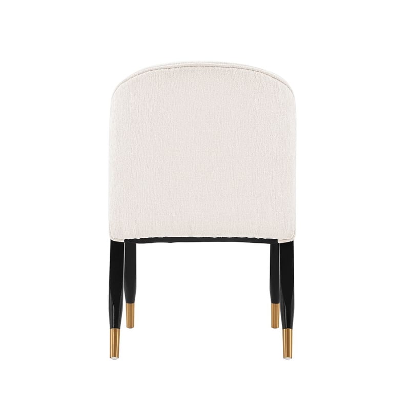 Manhattan Comfort Ola Dining Chair with Solid Wood Frame in Cream