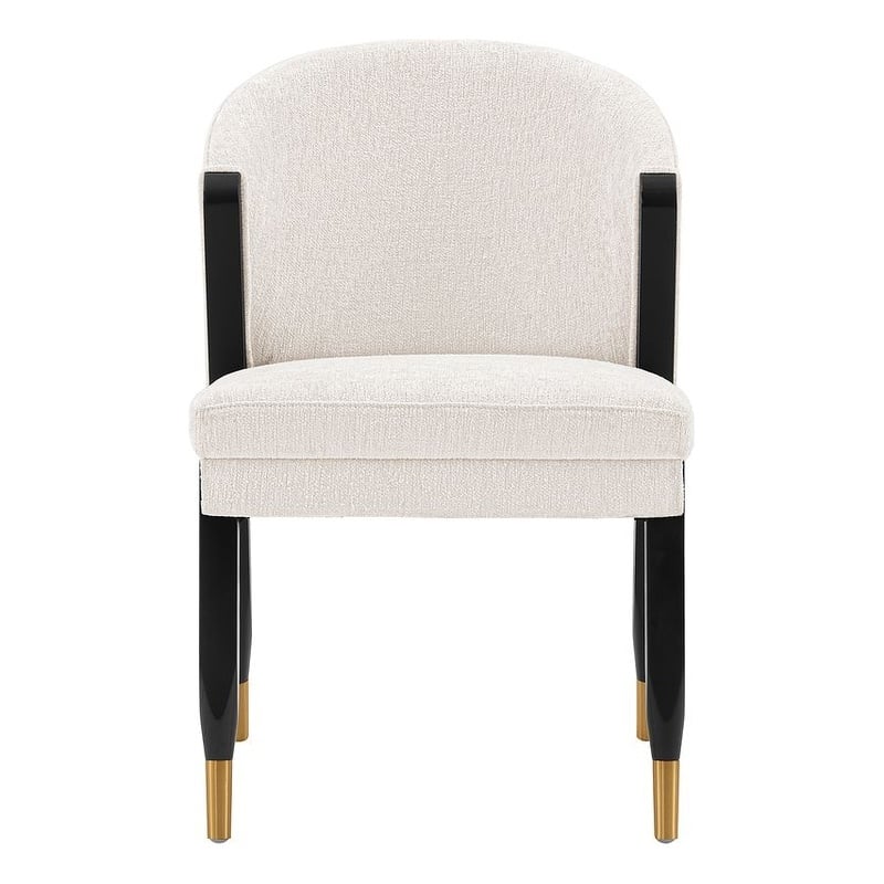 Manhattan Comfort Ola Dining Chair with Solid Wood Frame in Cream
