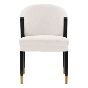 Manhattan Comfort Ola Dining Chair with Solid Wood Frame in Cream